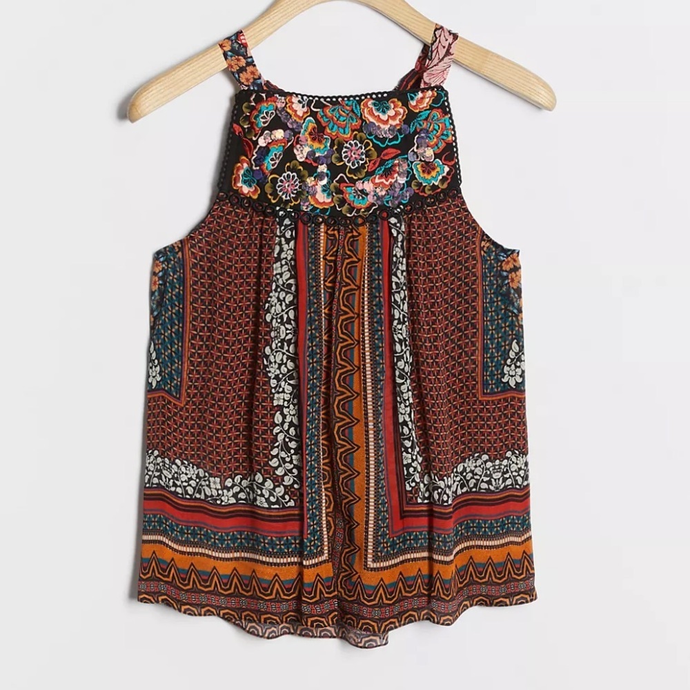 Anthropologie embroidered, beaded top!
